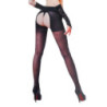 Panty Con Abertura 501090 Negro Liso