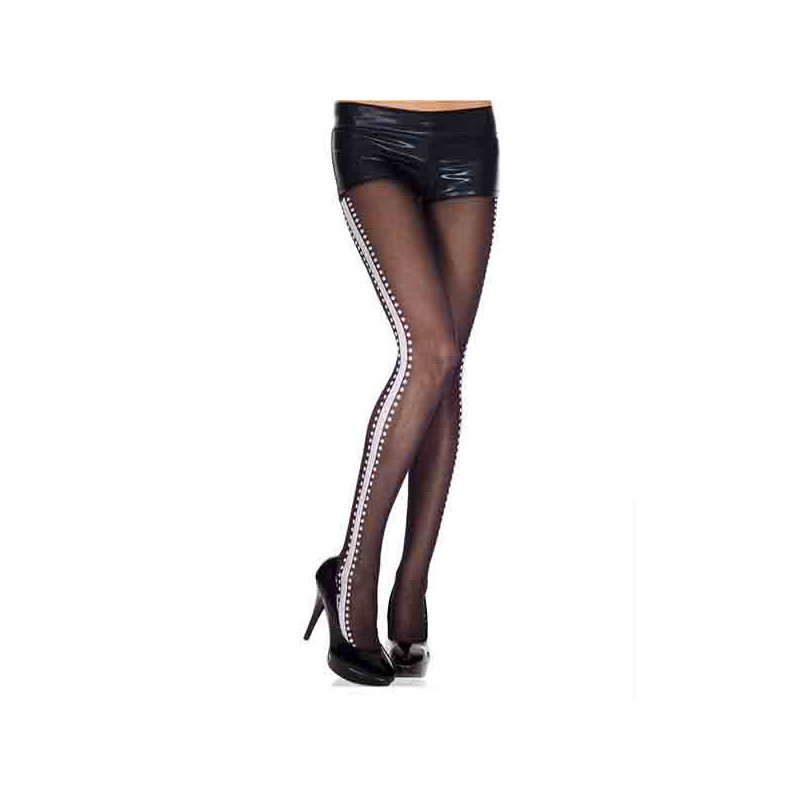 Panty Music Legs Negro Liso 7048 Línea
