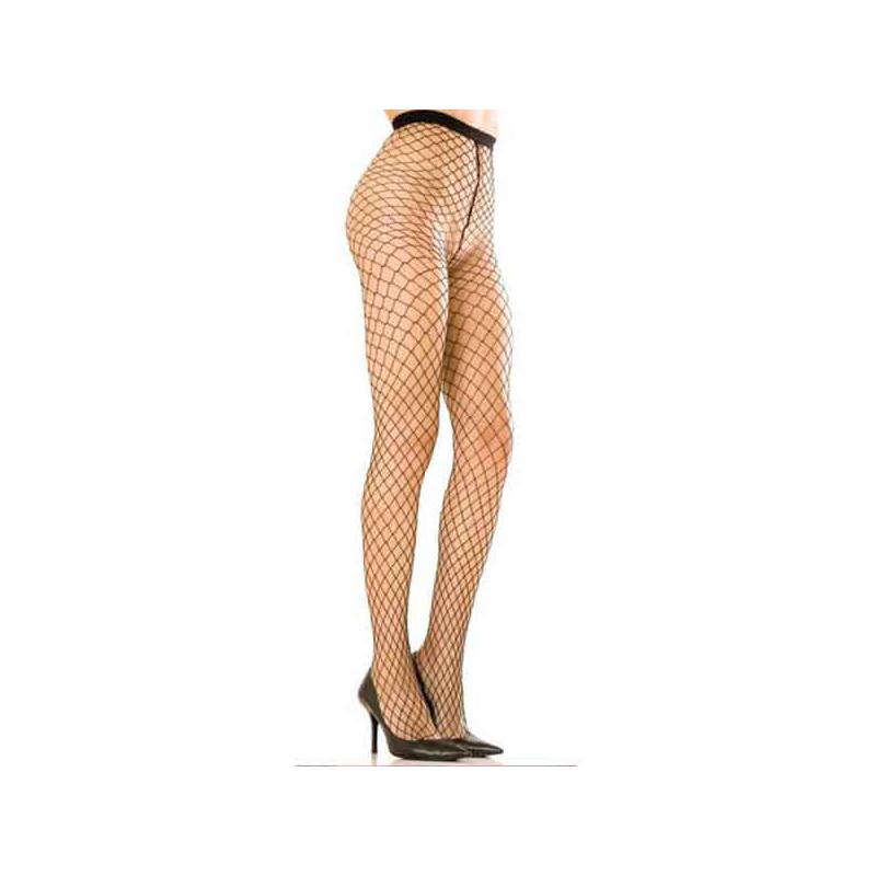 Panty Pantyhose Negro Red 9025 Diamond Net