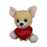 Peluche Perro Sentado Love Corazón Chihuahua