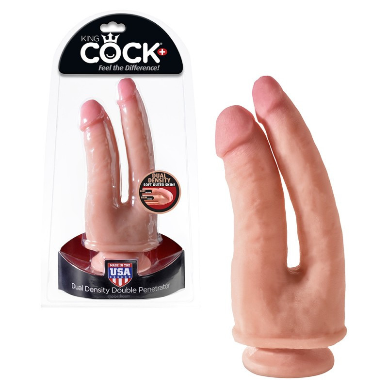 Pene Doble Realista King Cock Dual Density