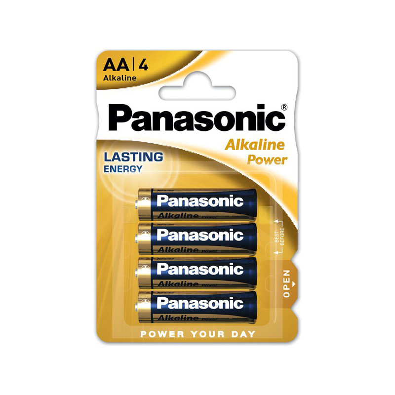 Pilas Alcalinas Panasonic LR6 (AA) Blister 4 unidades