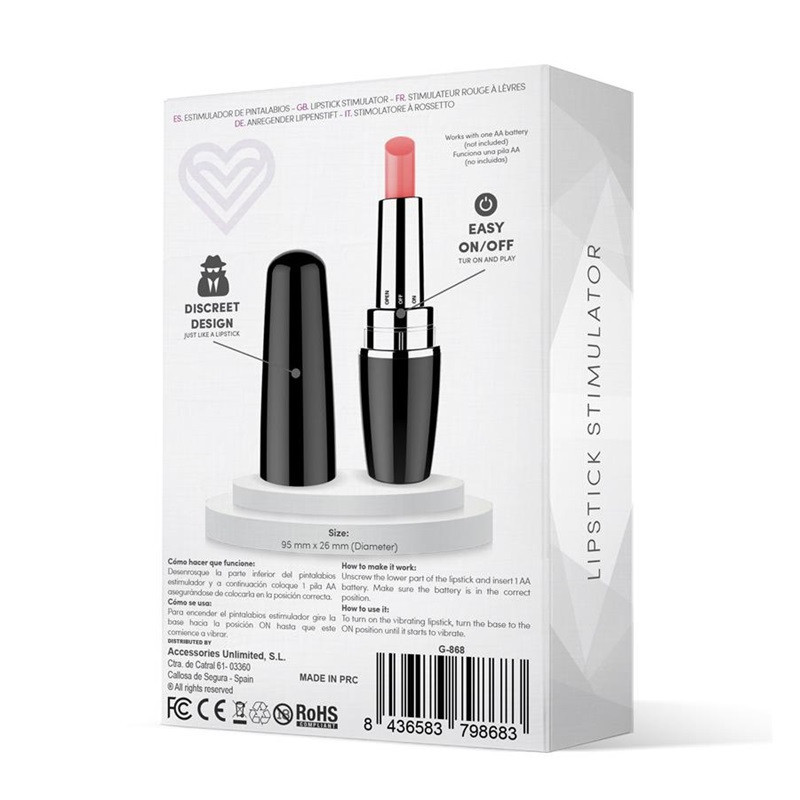 Pintalabios Vibrador Latetobed Negro