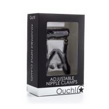 Pinzas Pezones Cadena Ouch Negras