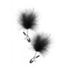 Pinzas Pezones Plumas Sweet Caress Negras