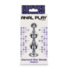 Plug Anal Metal Anal Play Toy Joy Diamond Star Beads Medium