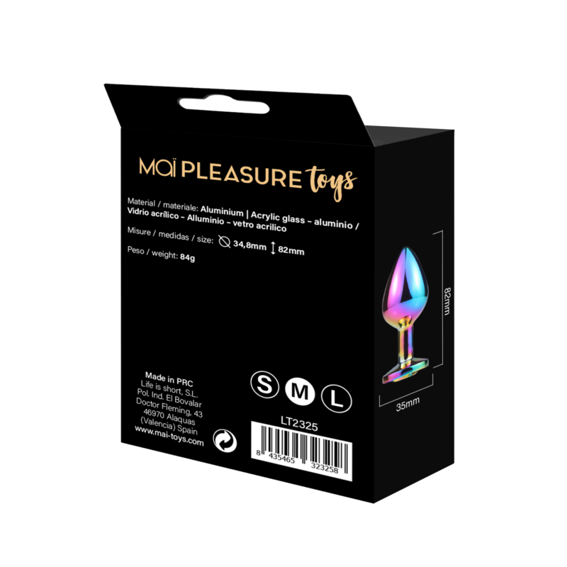 Plug Anal Metal Attraction Strass Multicolor Talla M