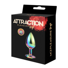 Plug Anal Metal Attraction Strass Multicolor Talla S