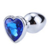 Plug Anal Metal Corazón Azul Talla L