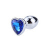 Plug Anal Metal Corazón Azul Talla S