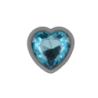 Plug Anal Metal Corazón Celeste Talla S