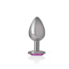 Plug Anal Metal Corazón Rosa Talla S