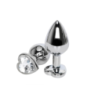 Plug Anal Metal Corazón Strass Transparente Talla M