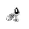 Plug Anal Metal Corazón Strass Transparente Talla S