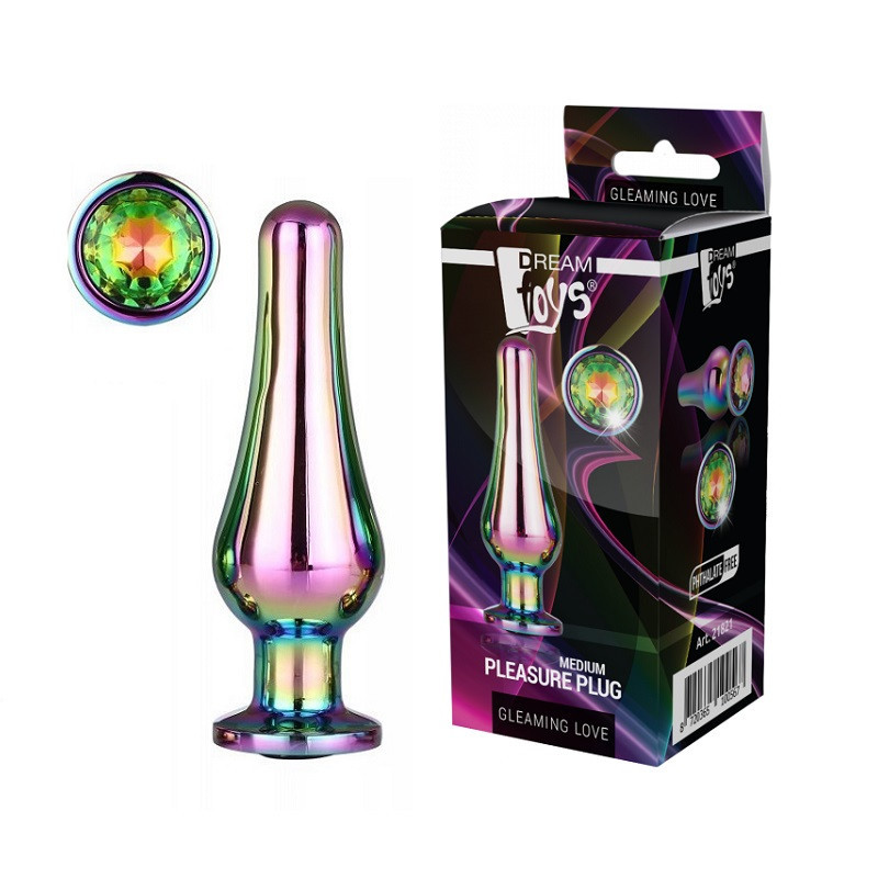 Plug Anal Metal Dream Toys Gleaming Love Pleasure Plug M Multicolor
