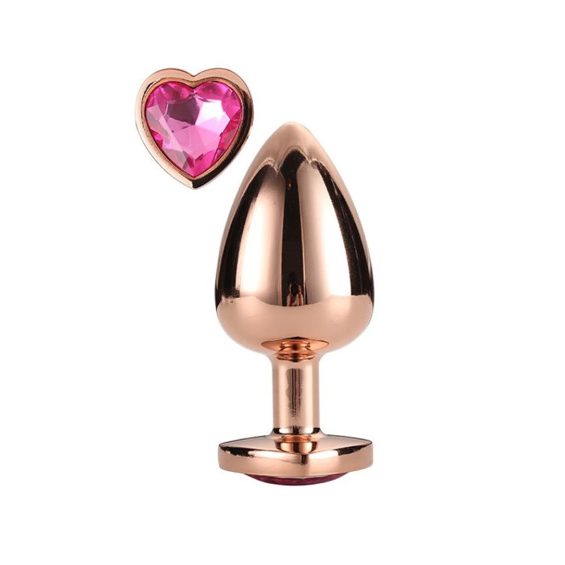 Plug Anal Metal Gleaming Love Rose Gold Dream Toys L