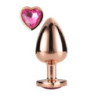 Plug Anal Metal Gleaming Love Rose Gold Dream Toys L