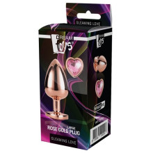 Plug Anal Metal Gleaming Love Rose Gold Dream Toys L
