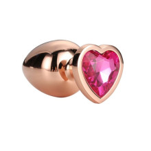 Plug Anal Metal Gleaming Love Rose Gold Dream Toys L