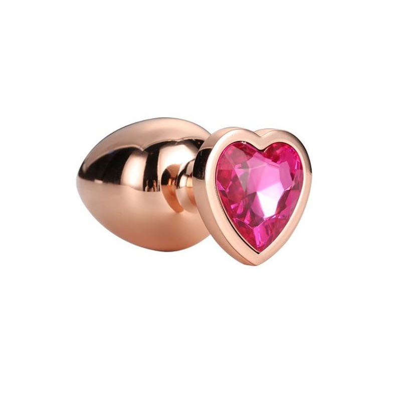 Plug Anal Metal Gleaming Love Rose Gold Dream Toys L
