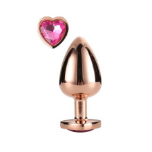 Plug Anal Metal Gleaming Love Rose Gold Dream Toys M