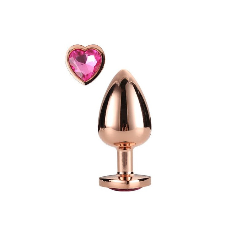 Plug Anal Metal Gleaming Love Rose Gold Dream Toys S