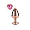 Plug Anal Metal Gleaming Love Rose Gold Dream Toys S