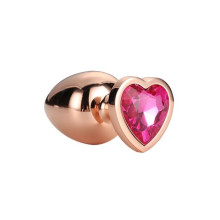 Plug Anal Metal Gleaming Love Rose Gold Dream Toys S