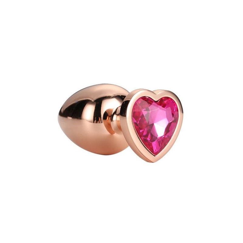 Plug Anal Metal Gleaming Love Rose Gold Dream Toys S