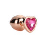 Plug Anal Metal Gleaming Love Rose Gold Dream Toys S