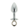 Plug Anal Metal Ohmama Strass Blanco Con Anilla Talla S