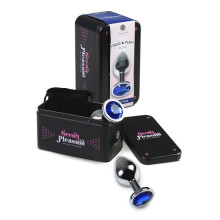 Plug Anal Metal Strass Azul Caja Talla L