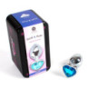 Plug Anal Metal Strass Corazón Azul Caja Talla S
