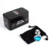 Plug Anal Metal Strass Corazón Azul Caja Talla S