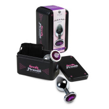 Plug Anal Metal Strass Morado Caja Talla S