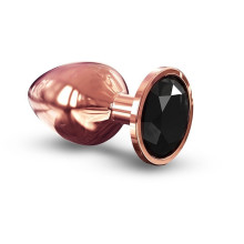 Plug Anal Metal Strass Negro Dorcel