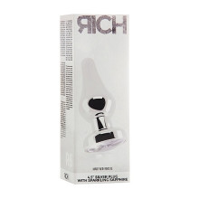 Plug Anal Metal Strass Plateado Rich 4,5 Silver