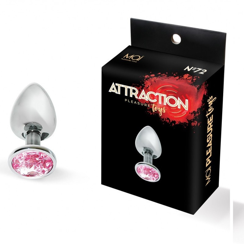 Plug Anal Metal Strass Rosa Mai 72 Talla S