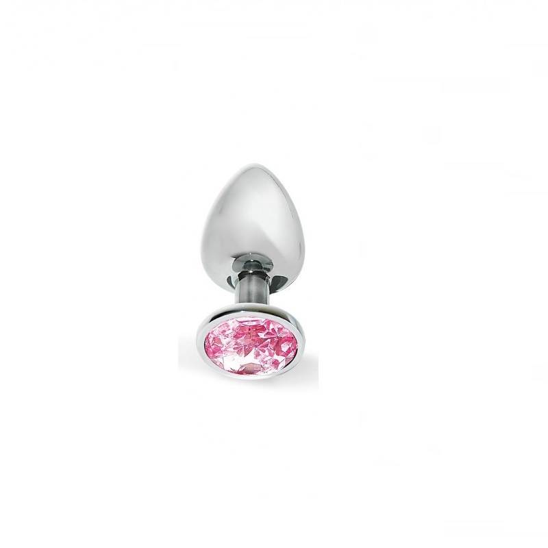 Plug Anal Metal Strass Rosa Mai 72 Talla S