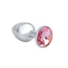 Plug Anal Metal Strass Rosa Talla L