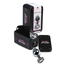 Plug Anal Metal Strass Transparente Caja Talla L