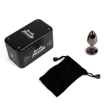 Plug Anal Metal Strass Transparente Caja Talla S