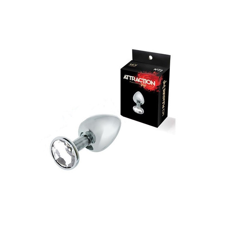 Plug Anal Metal Strass Transparente Mai 72 Talla S