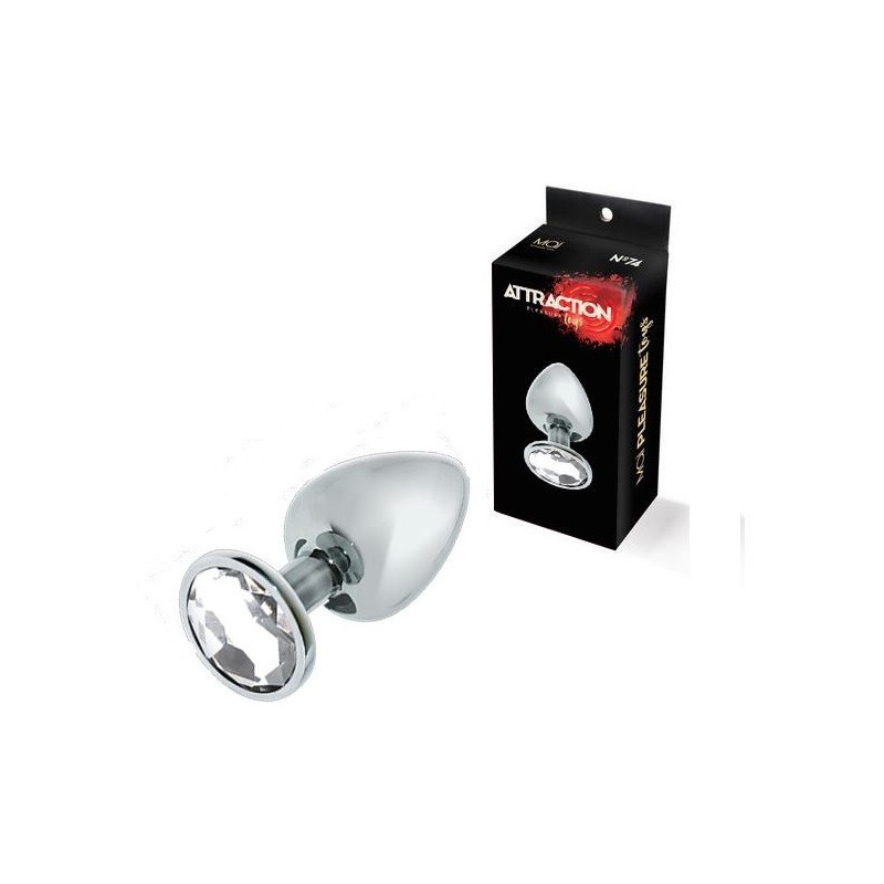 Plug Anal Metal Strass Transparente Mai 74 Talla L