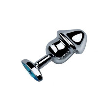 Plug Anal Metal Strass Turquesa Glande Talla L
