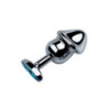 Plug Anal Metal Strass Turquesa Glande Talla L