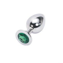 Plug Anal Metal Strass Verde Nezend Talla S
