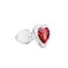 Plug Anal Red Heart Gem Glass Small Adam&Eve