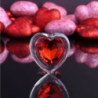 Plug Anal Red Heart Gem Glass Small Adam&Eve