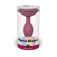 Plug Anal Silicona Con Flor Open Roses Love To Love Plum Start Talla M
